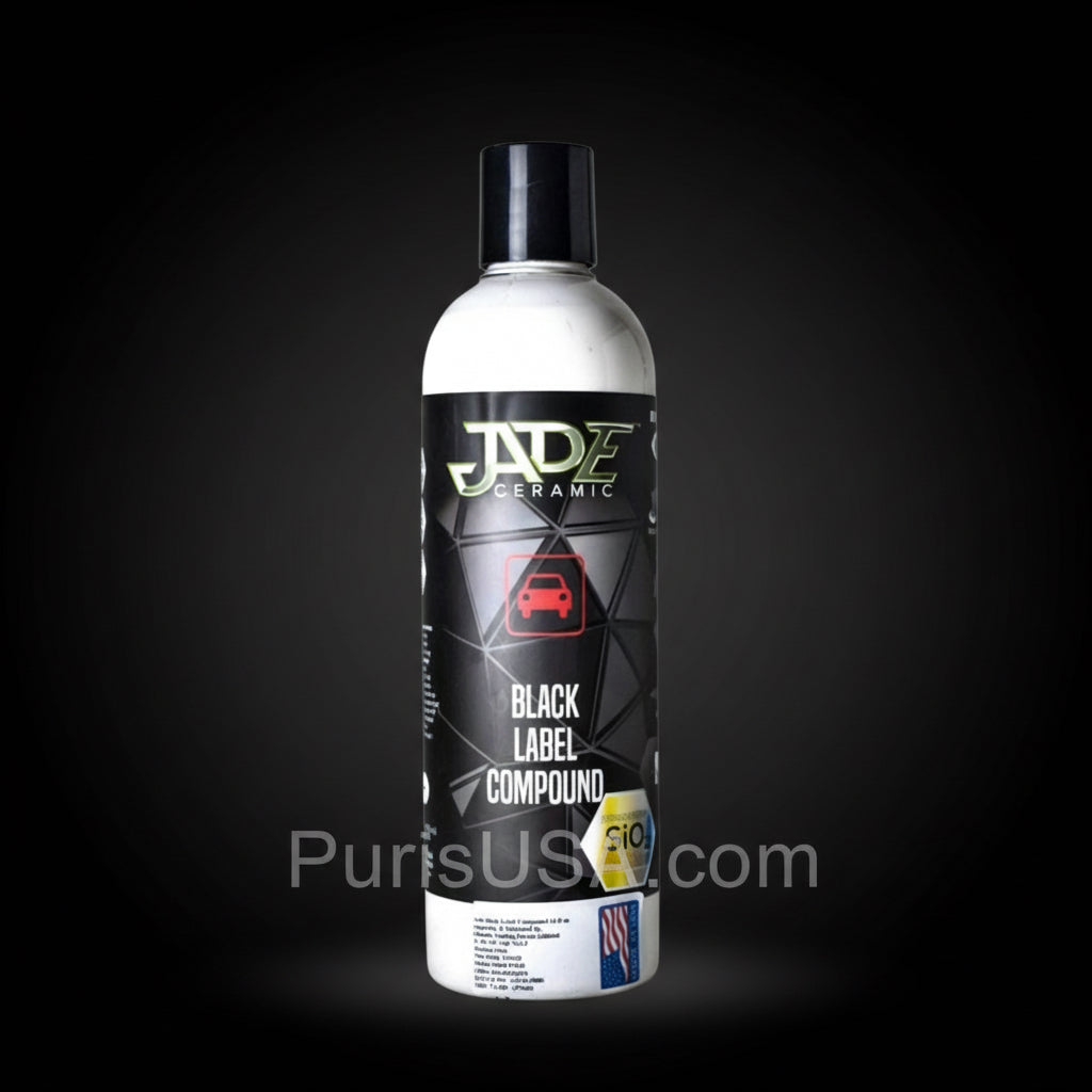 Bottle of Jade Ceramic Black Label Compound on a white background